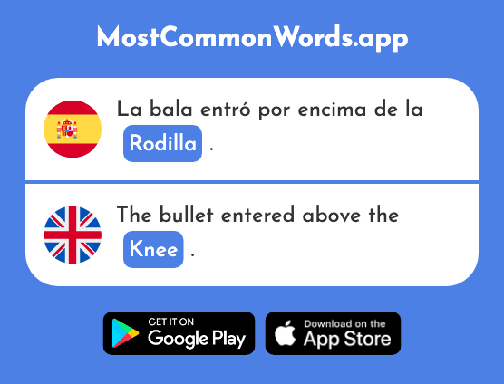 Rodilla - Knee (La 1839 Palabra Más Común En English)