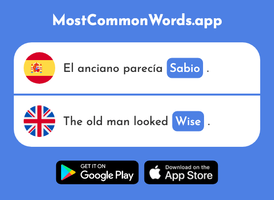 Sabio - Wise, learned (La 2057 Palabra Más Común En English)