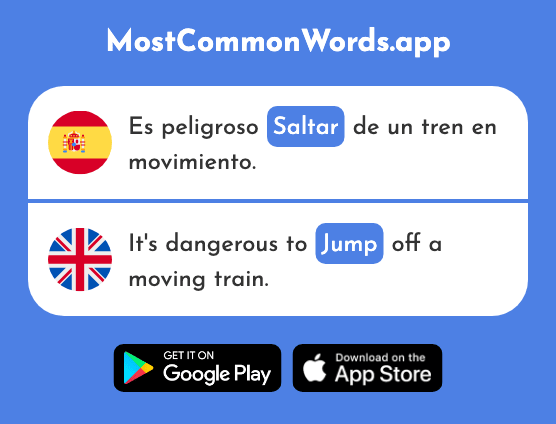 Saltar - Jump, leap, hop (La 1160 Palabra Más Común En English)