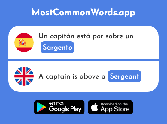 Sargento - Sergeant (La 2982 Palabra Más Común En English)