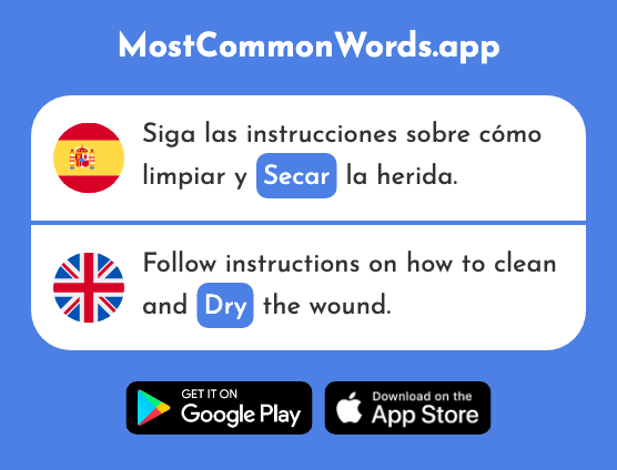 Secar - Dry (La 2239 Palabra Más Común En English)