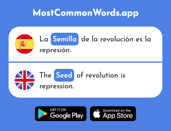 Semilla - Seed (La 2546 Palabra Más Común En English)