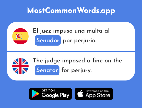 Senador - Senator (La 2898 Palabra Más Común En English)