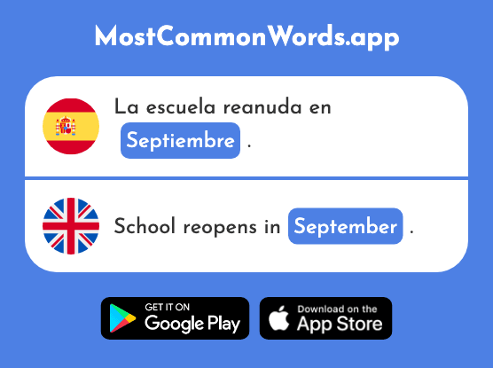 Septiembre - September (La 1150 Palabra Más Común En English)