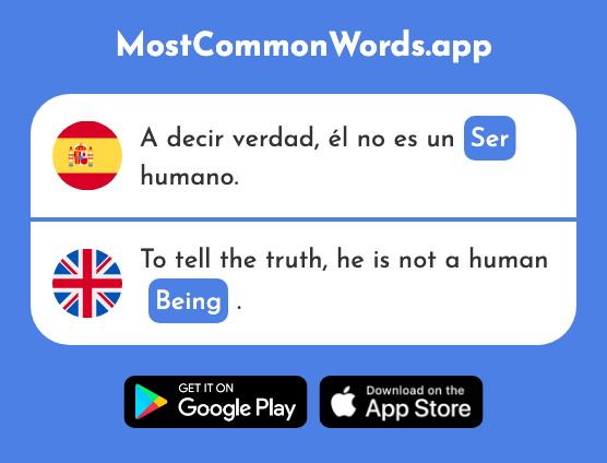 Ser - Being (La 474 Palabra Más Común En English)