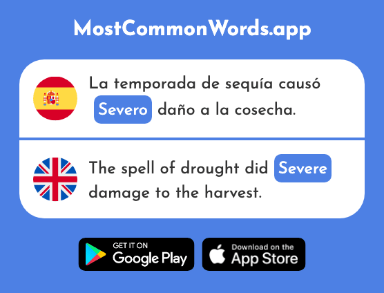 Severo - Severe (La 2879 Palabra Más Común En English)