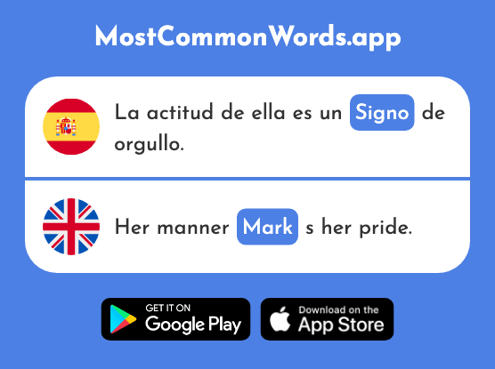 Signo - Sign, mark, symbol (La 1716 Palabra Más Común En English)