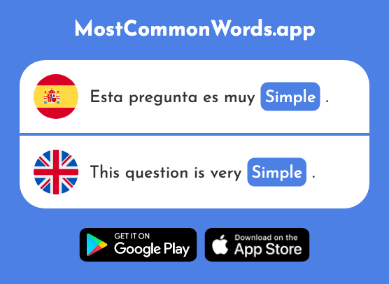 Simple - Simple, mere, simpleminded (La 875 Palabra Más Común En English)