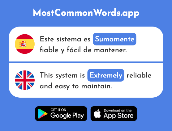 Sumamente - Extremely, highly (La 2696 Palabra Más Común En English)
