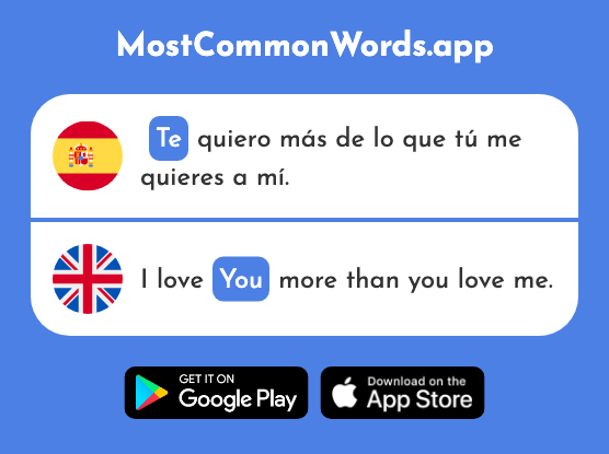 Te - You (La 48 Palabra Más Común En English)