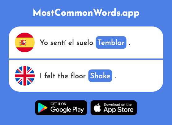 Temblar - Tremble, shake (La 1959 Palabra Más Común En English)