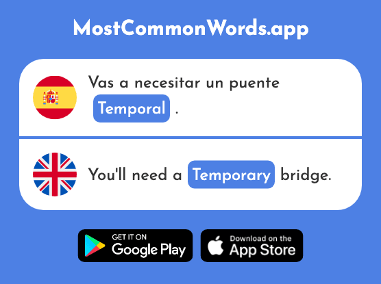 Temporal - Temporary (La 2976 Palabra Más Común En English)