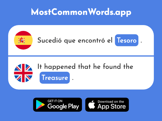 Tesoro - Treasure, thesaurus (La 2820 Palabra Más Común En English)