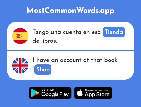 Tienda - Shop, store, tent (La 1515 Palabra Más Común En English)