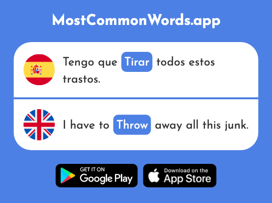 Tirar - Throw, pull (La 685 Palabra Más Común En English)
