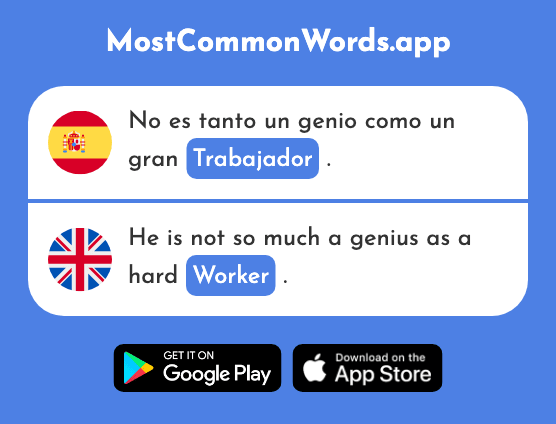 Trabajador - Worker, laborer (La 924 Palabra Más Común En English)