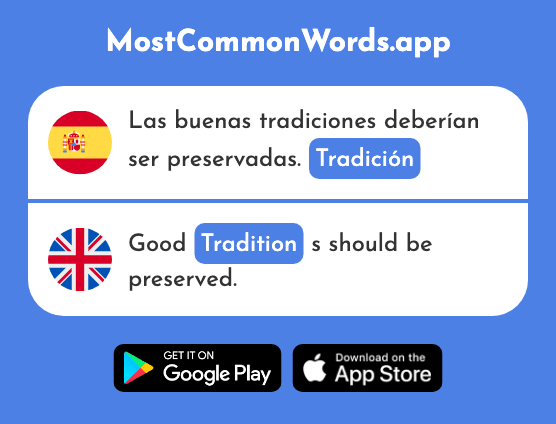 Tradición - Tradition (La 1061 Palabra Más Común En English)