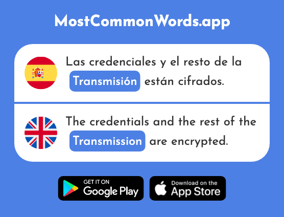 Transmisión - Broadcast, transmission (La 2888 Palabra Más Común En English)