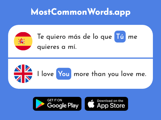 Tú - You (La 184 Palabra Más Común En English)