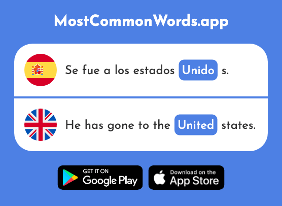 Unido - United (La 1639 Palabra Más Común En English)