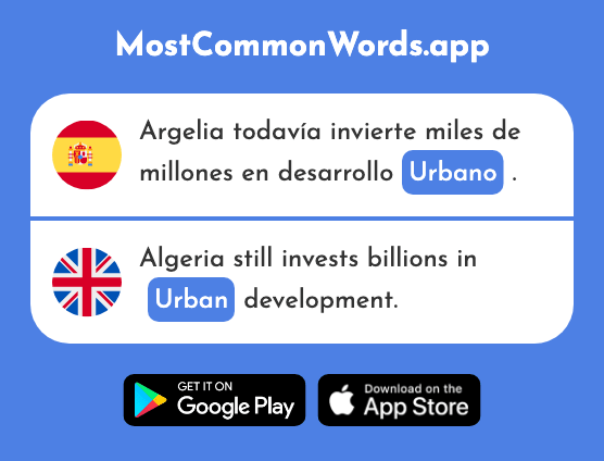 Urbano - Urban, city, urbane (La 1703 Palabra Más Común En English)