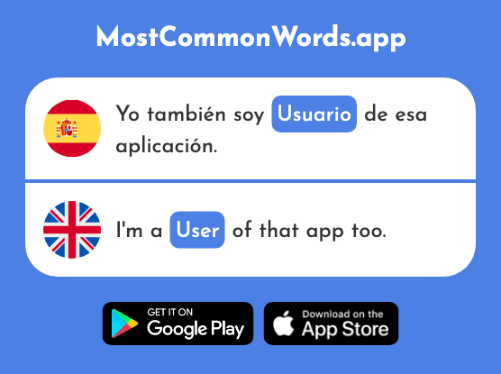 Usuario - User (La 1015 Palabra Más Común En English)