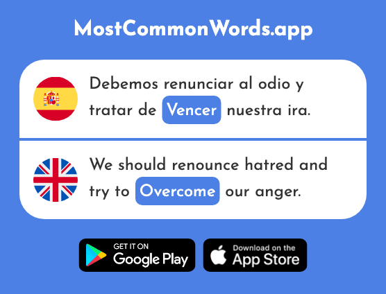 Vencer - Overcome, conquer (La 1426 Palabra Más Común En English)