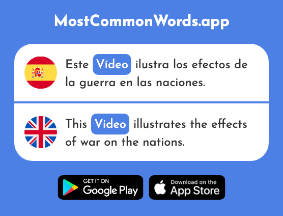 Vídeo - Video (La 1180 Palabra Más Común En English)