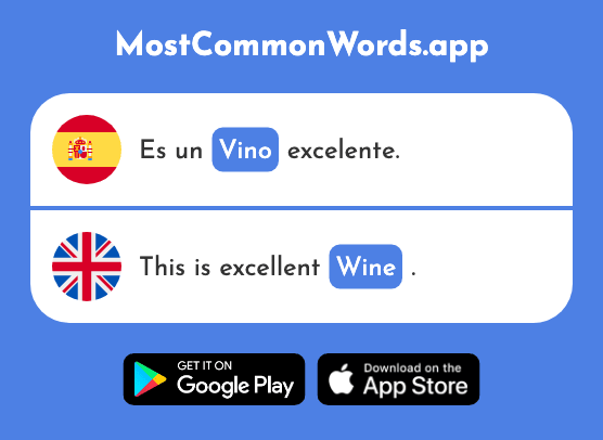 Vino - Wine (La 1344 Palabra Más Común En English)