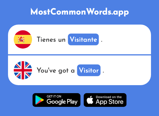 Visitante - Visitor (La 2428 Palabra Más Común En English)