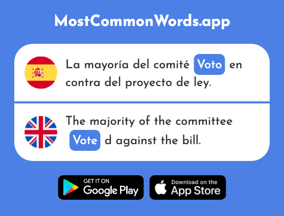 Voto - Vote (La 1363 Palabra Más Común En English)
