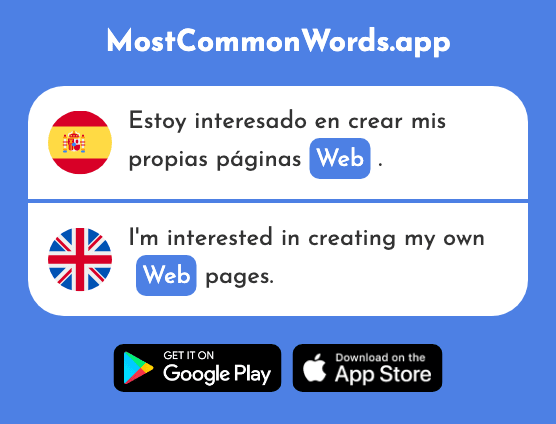 Web - Internet, web (La 1265 Palabra Más Común En English)